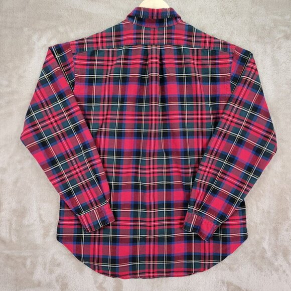 Ralph Lauren Classic Fit Plaid Shirt Red Blue Green Button-Down Men's Size L - Picture 2 of 10